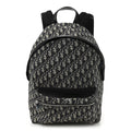 Oblique Calfskin Rider Backpack Beige Black