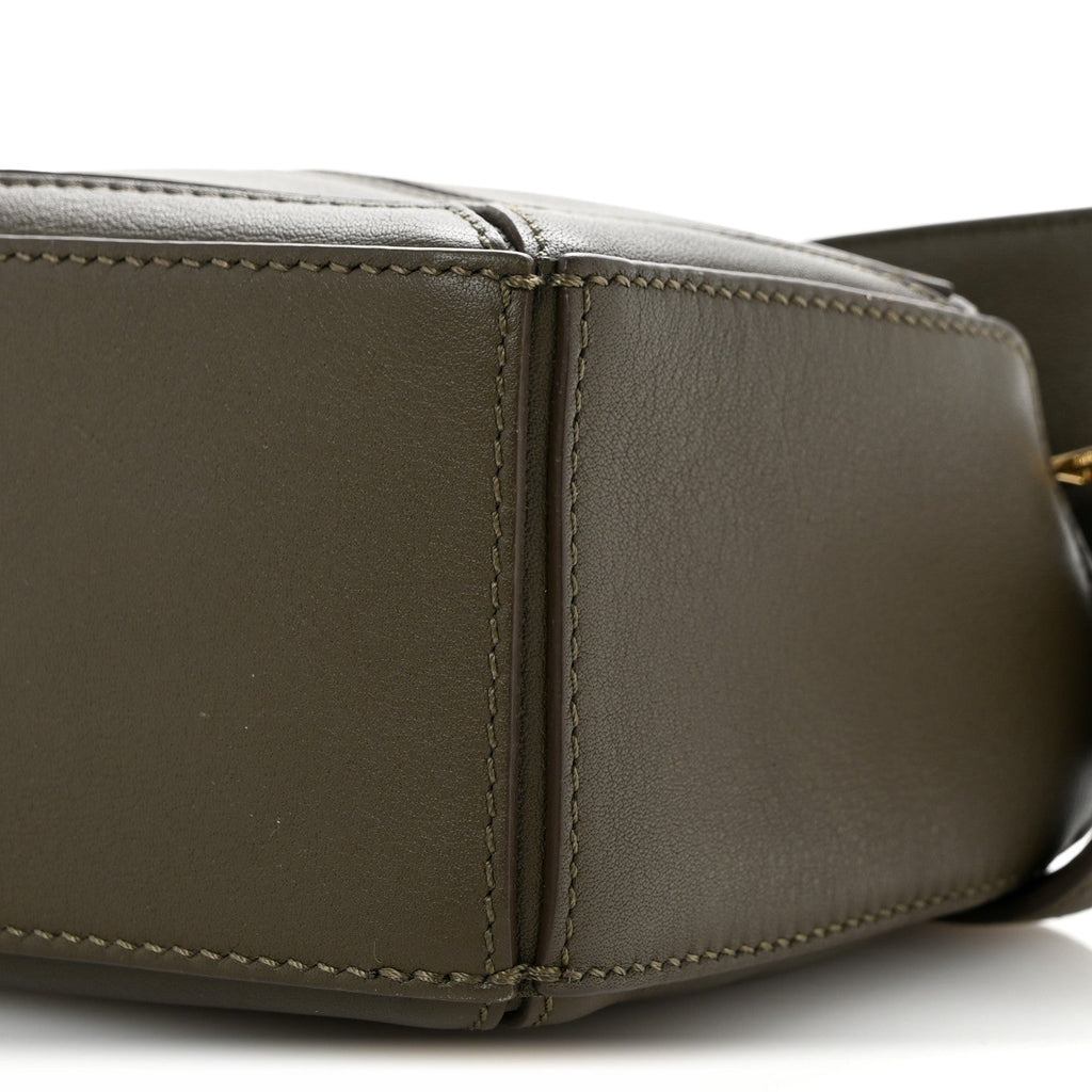 Calfskin Mini Puzzle Bag Khaki Green