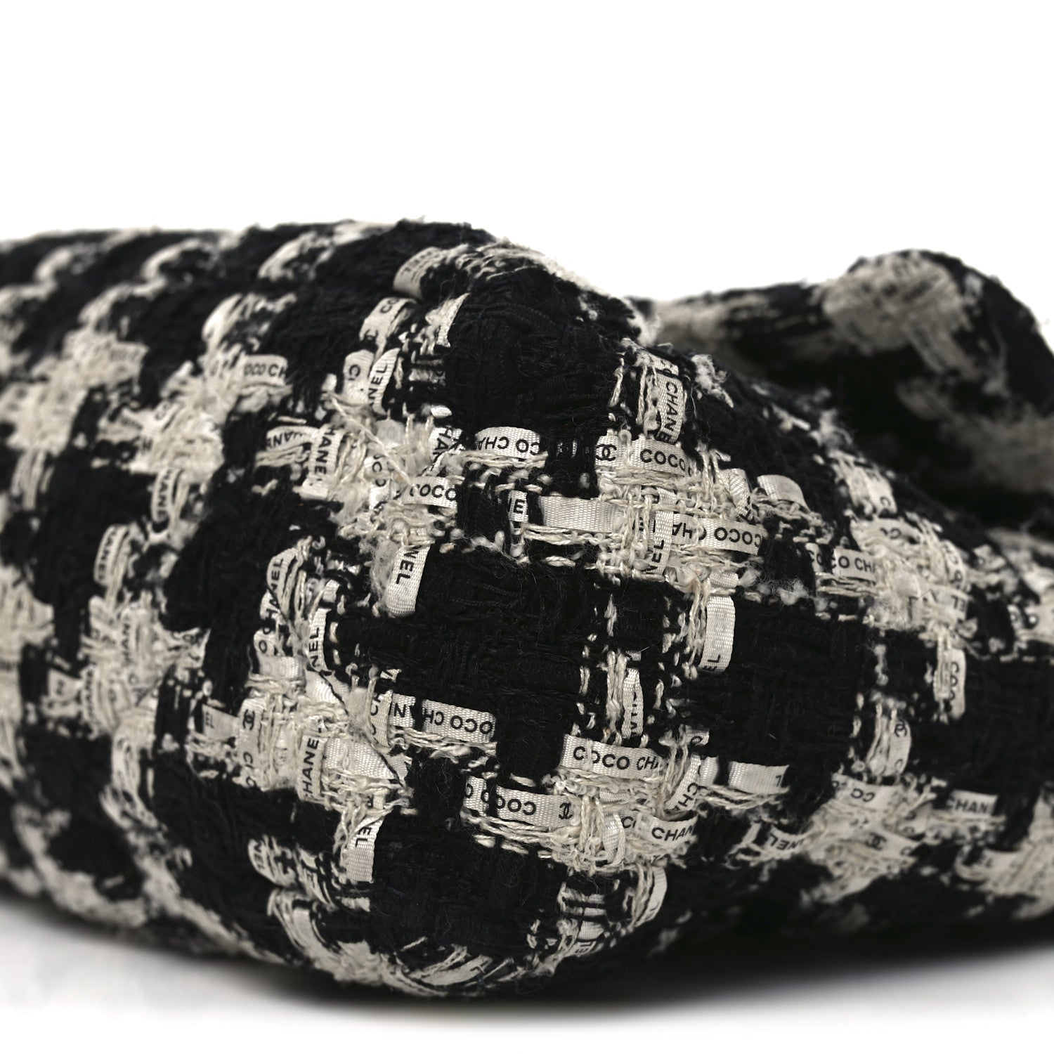 Tweed Quilted Large Chanel 19 Flap Black Ecru White