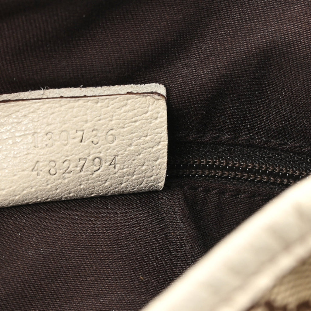 Monogram Medium Abbey Shoulder Bag Off White