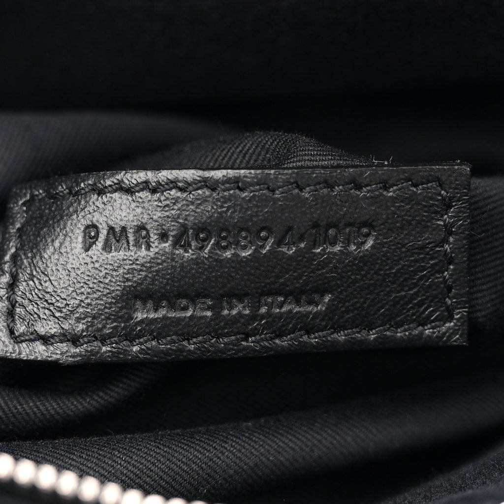 Calfskin Matelasse Monogram Microstud Medium Niki Chain Satchel Black