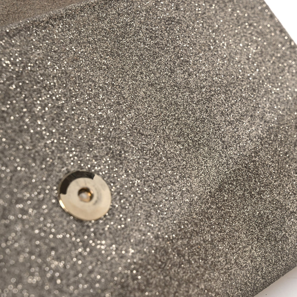 Dusty Glitter Emmie Clutch Platinum Ice