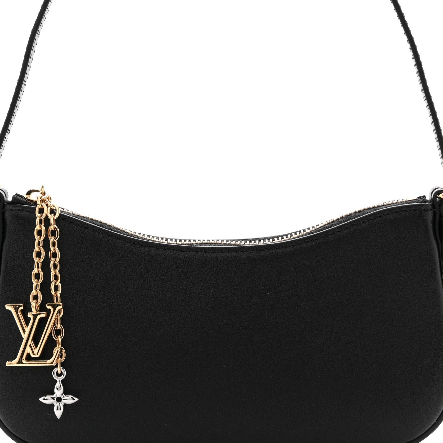 Calfskin LV Bloom Pochette  Black