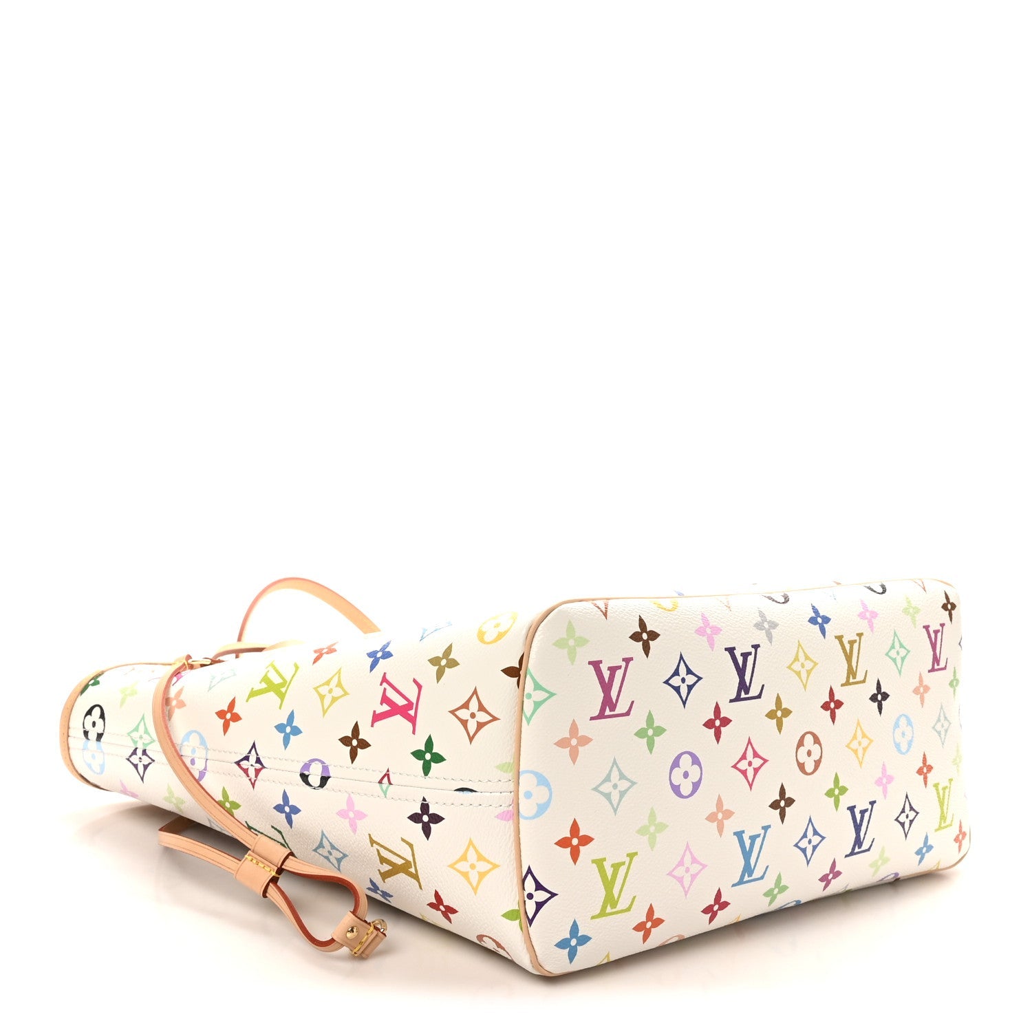 LV X TM Monogram Multicolor Neverfull MM White
