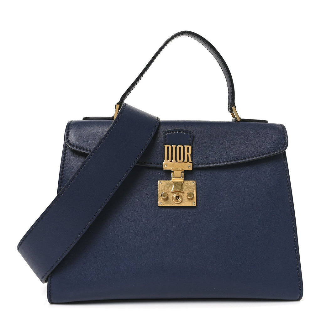 Calfskin Dioraddict Top Handle Navy Blue