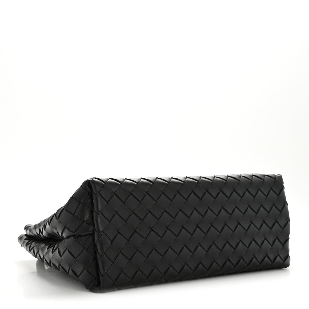Nappa Intrecciato Medium Andiamo Shoulder Bag Black
