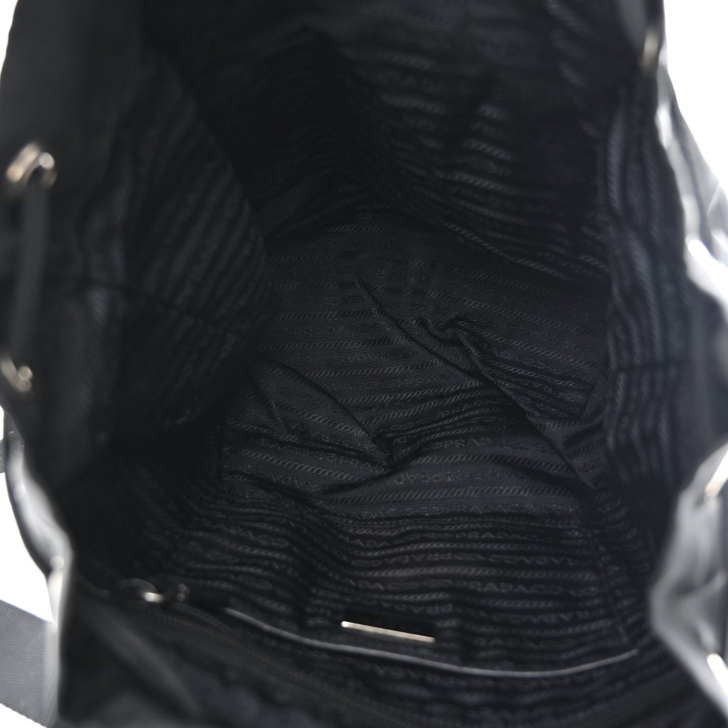 Tessuto Nylon Saffiano Medium Backpack Black