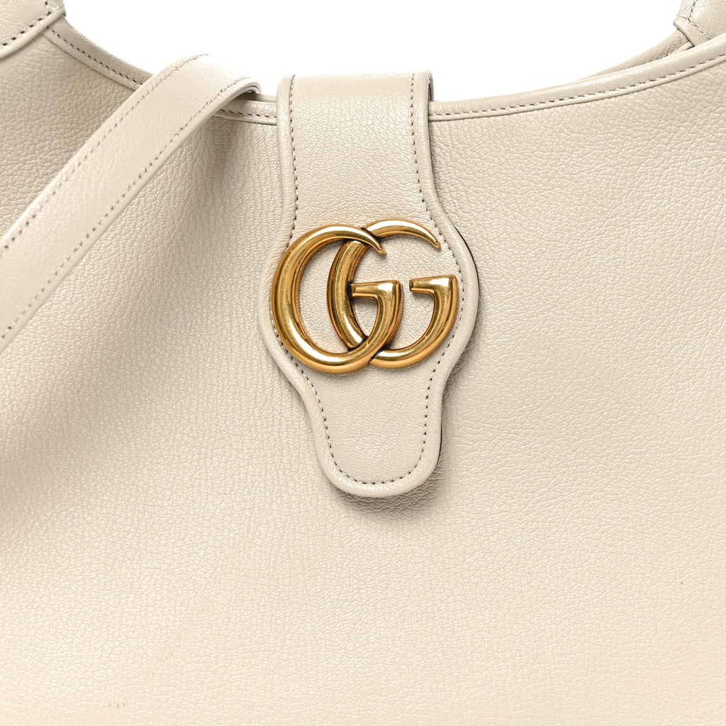 Goatskin Medium Aphrodite Shoulder Bag Mystic White