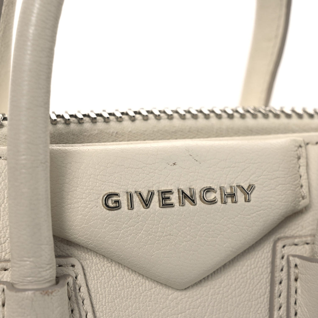 Sugar Goatskin Mini Antigona Off White