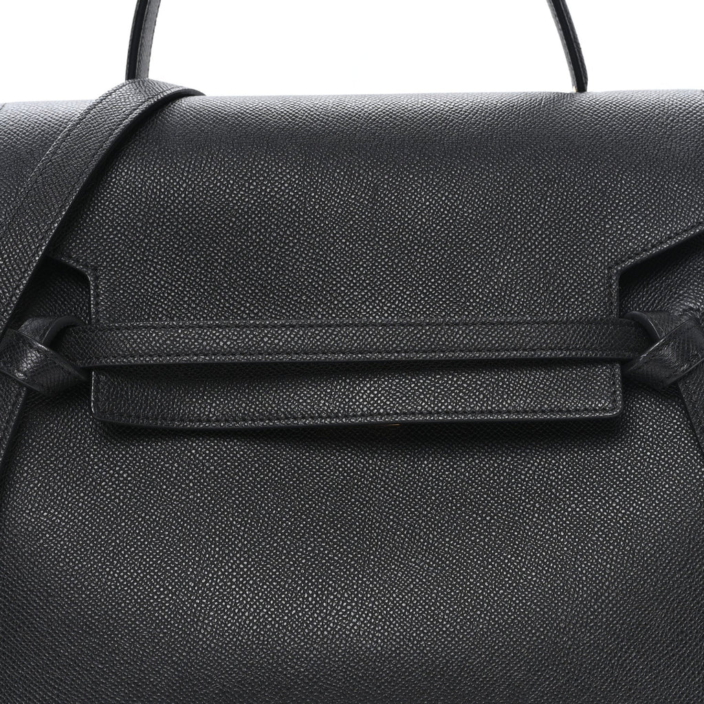 Grained Calfskin Mini Belt Bag Black