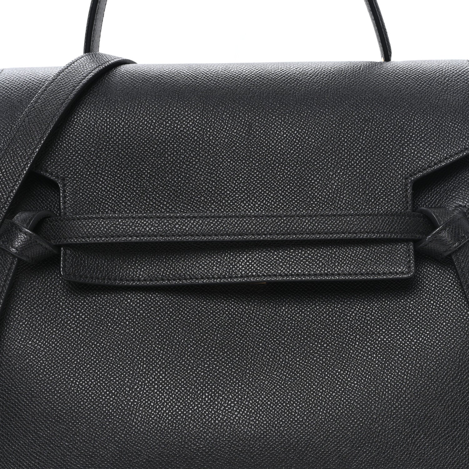 Grained Calfskin Mini Belt Bag Black