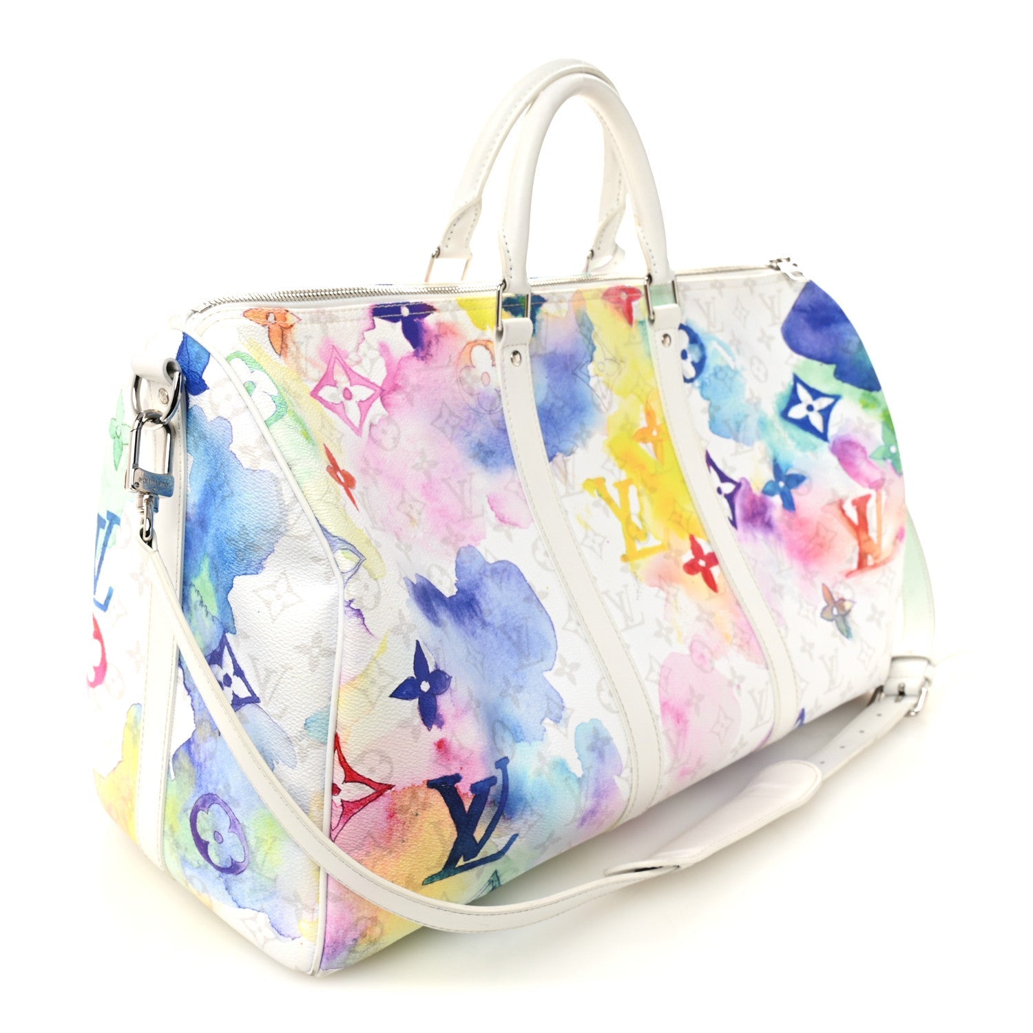 Monogram Watercolor Keepall Bandouliere 50 Multicolor
