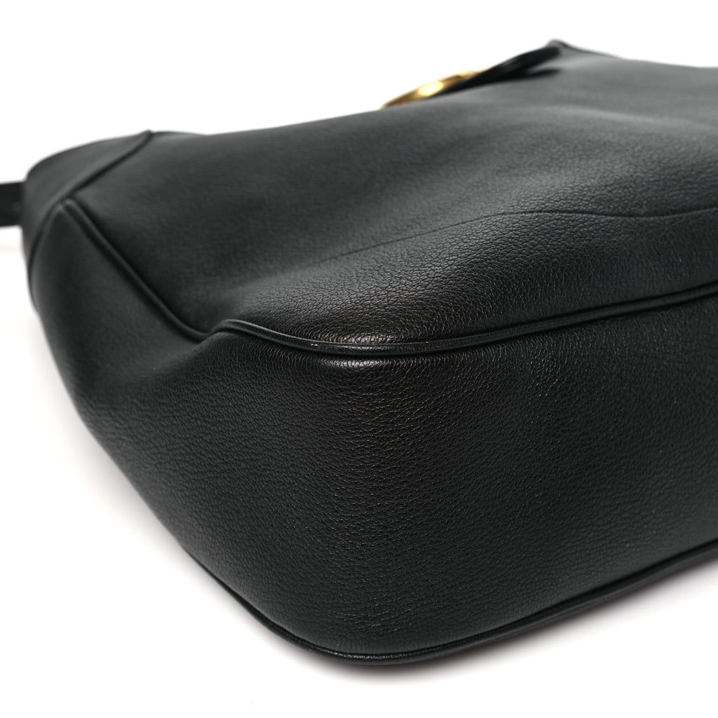 Goatskin Large Aphrodite Shoulder Bag Black