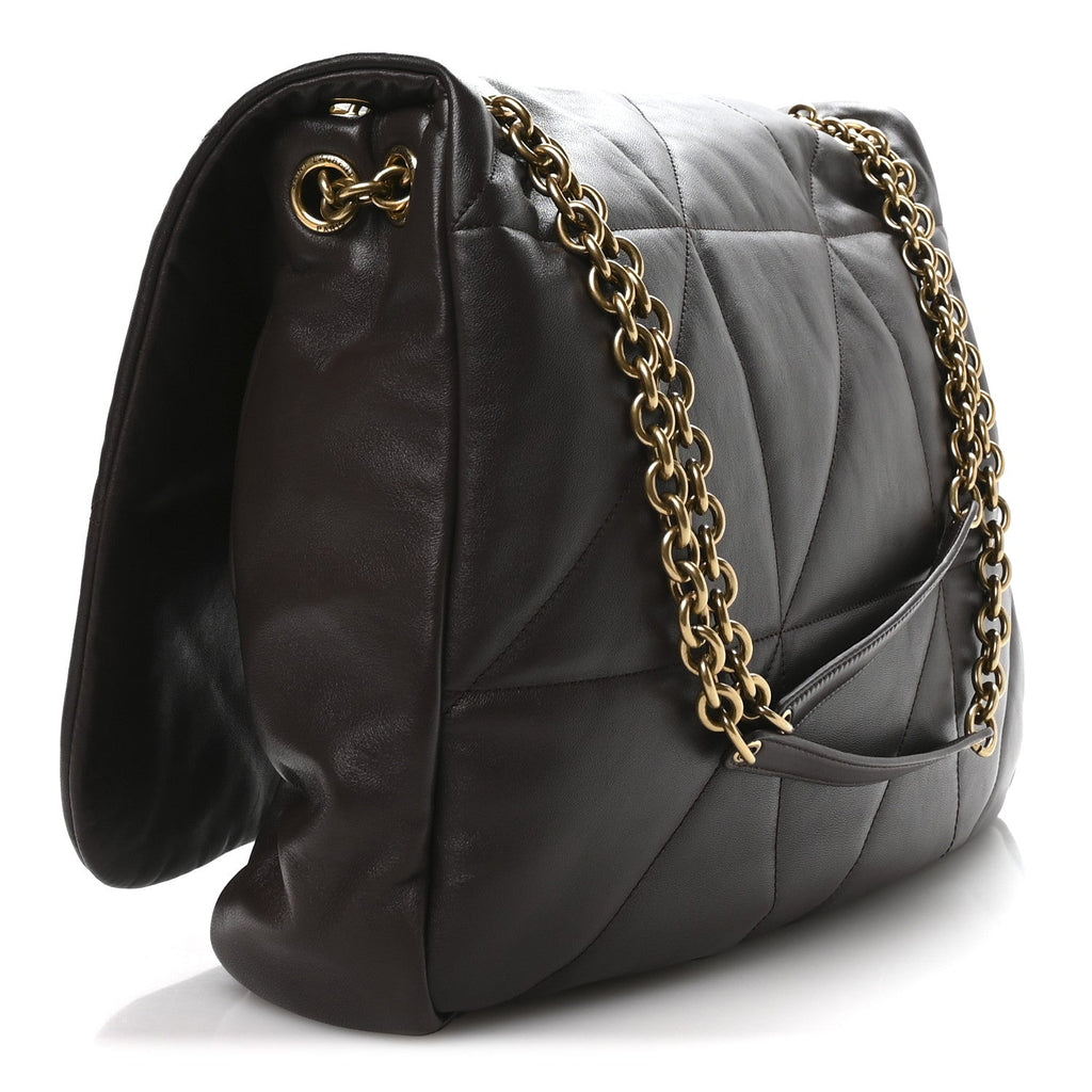 Lambskin Matelasse Monogram Large Jamie 4.3 Dark Sweet Chocolate