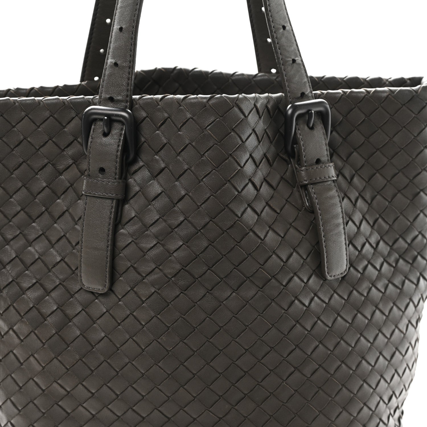 Nappa Intrecciato Small Seamless Tote  Grey