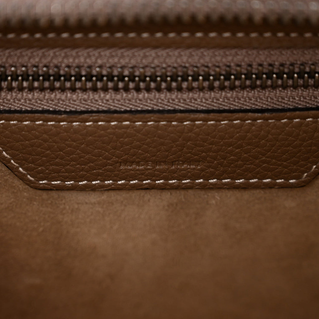 Drummed Calfskin Micro Luggage Souris