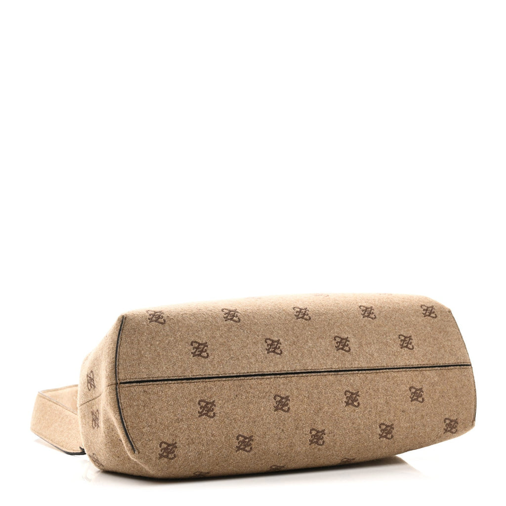 Flannel Karligraphy Embroidered Medium Fendi First Camel
