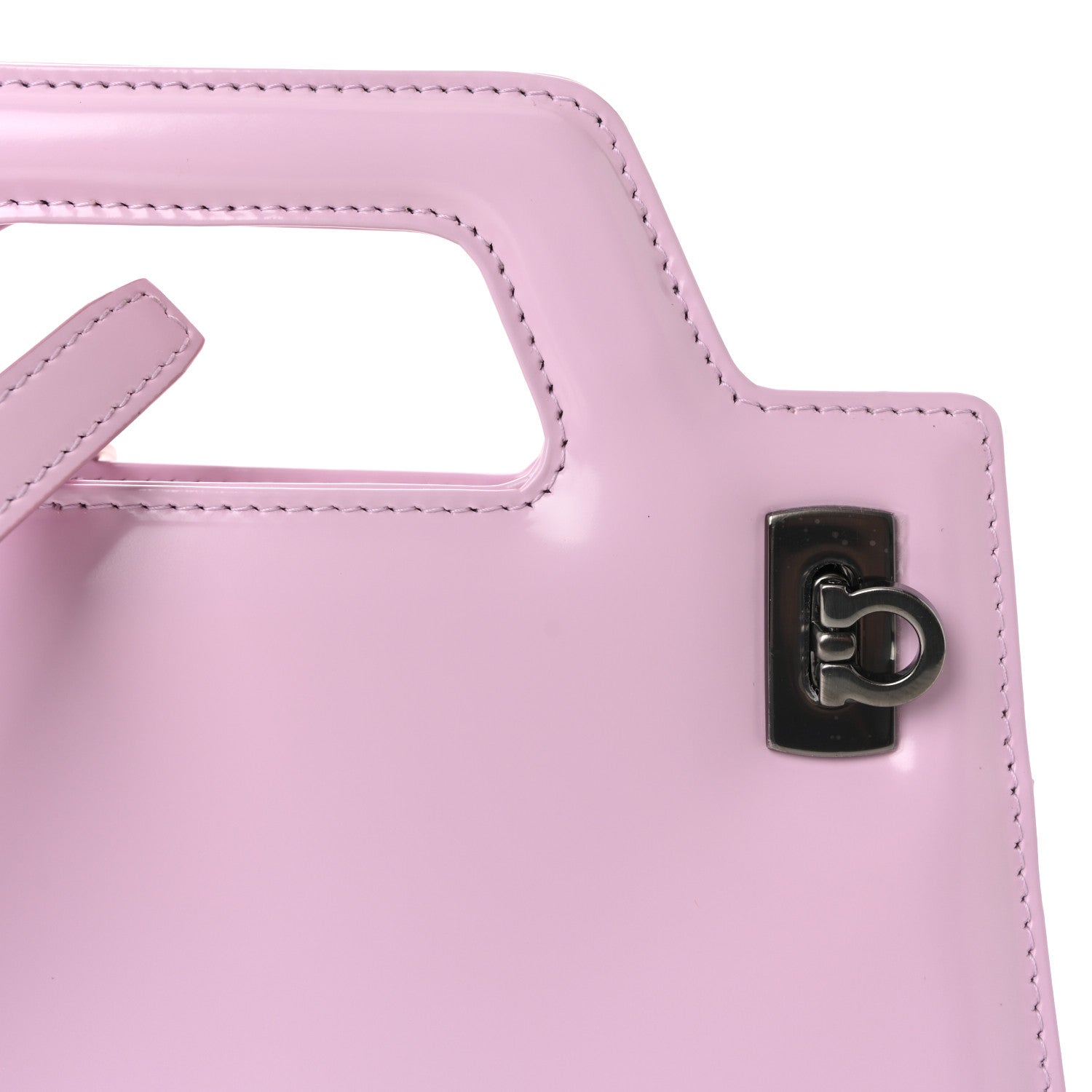 Brushed Calfskin Mini Wanda Top Handle Bag Bubble Gum