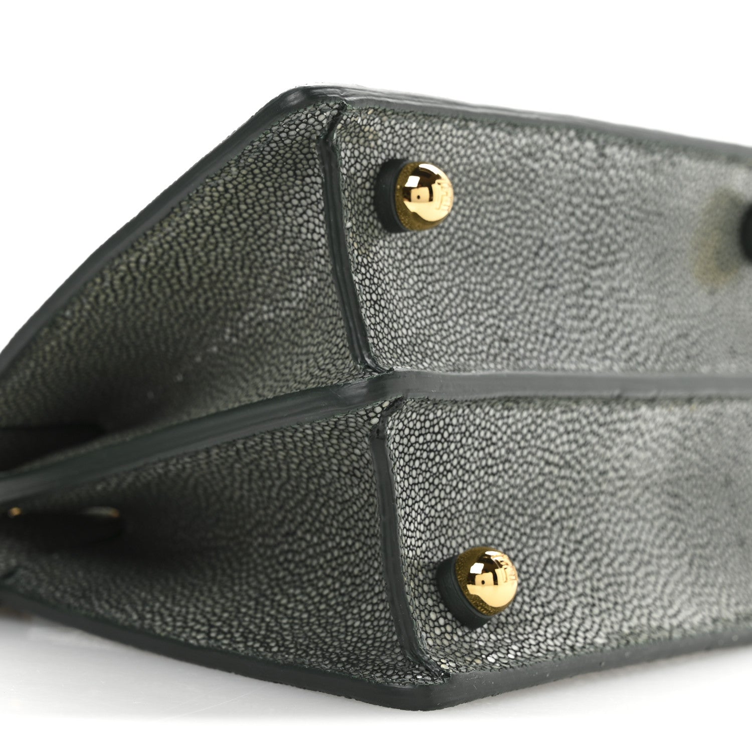 Stingray Shiny Nappa Petite Peekaboo I SEE U Satchel Verde Inglese