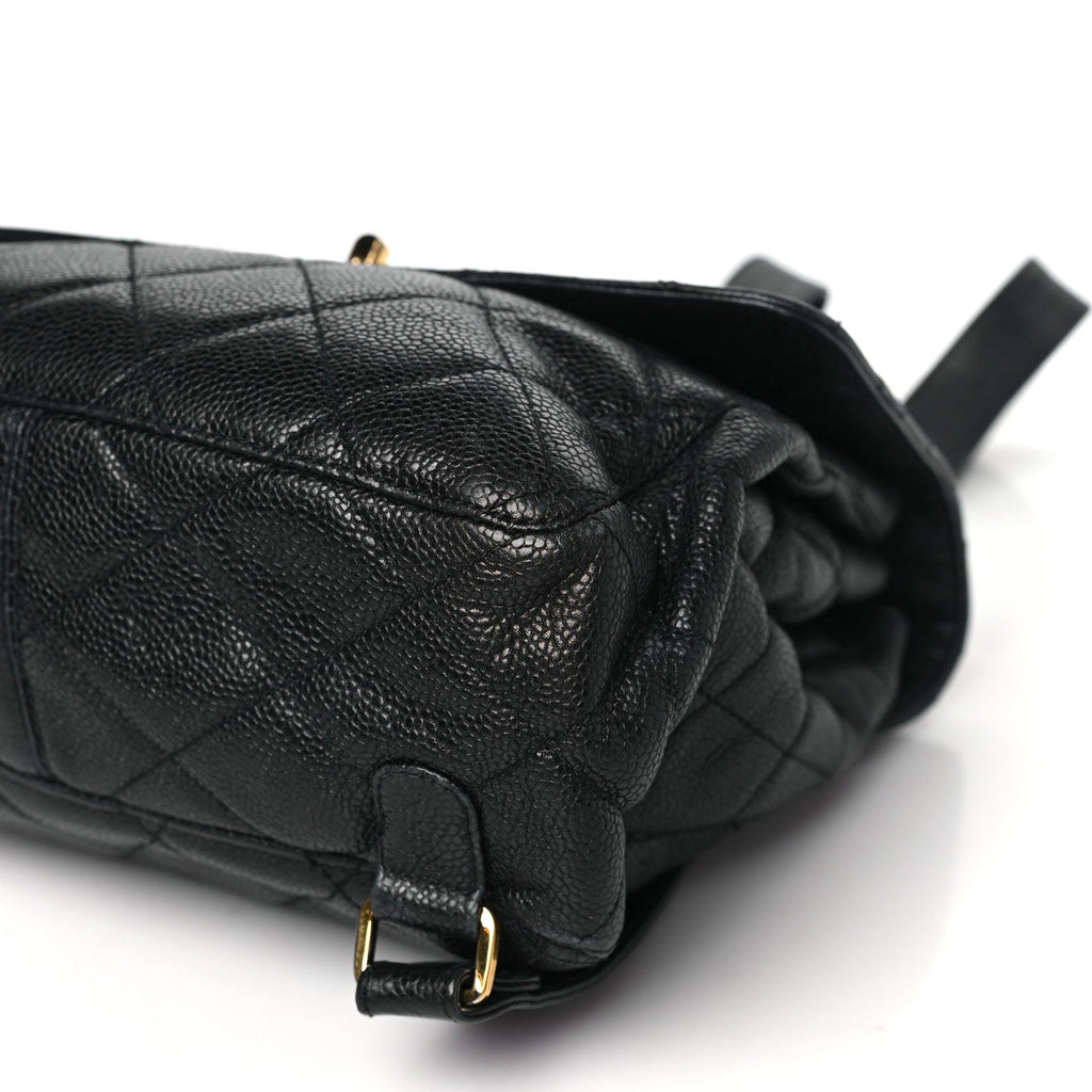 Caviar Quilted Backpack Black