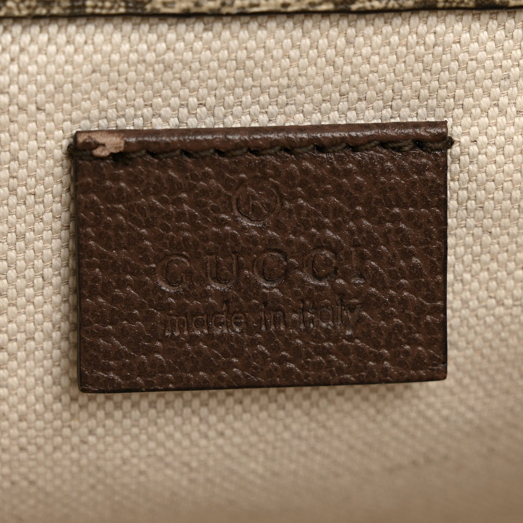 GG Supreme Monogram Web Small Neo Vintage Double Flap Messenger Bag Beige New Acero
