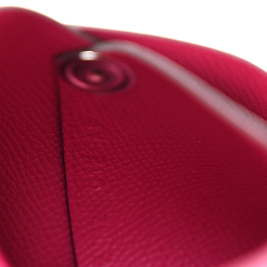 Madame Calfskin Bastia Coin Purse Rose Pourpre