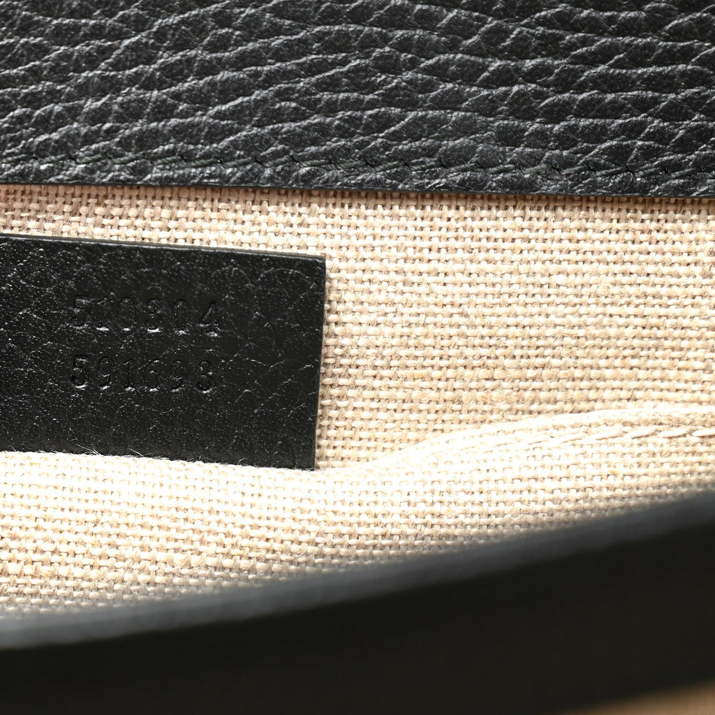 Dollar Calfskin Small Interlocking G Shoulder Bag Black