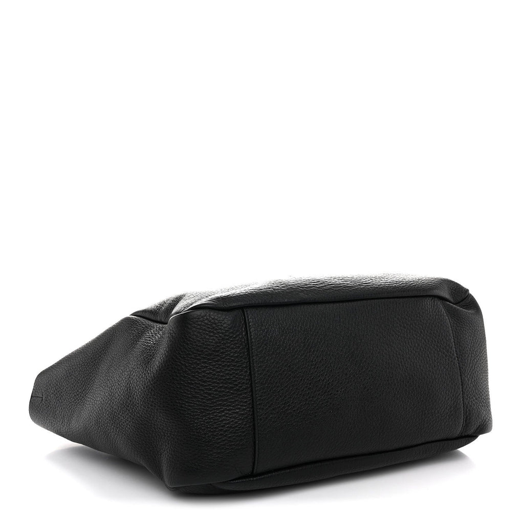 Grained Deerskin Bea Tote Black