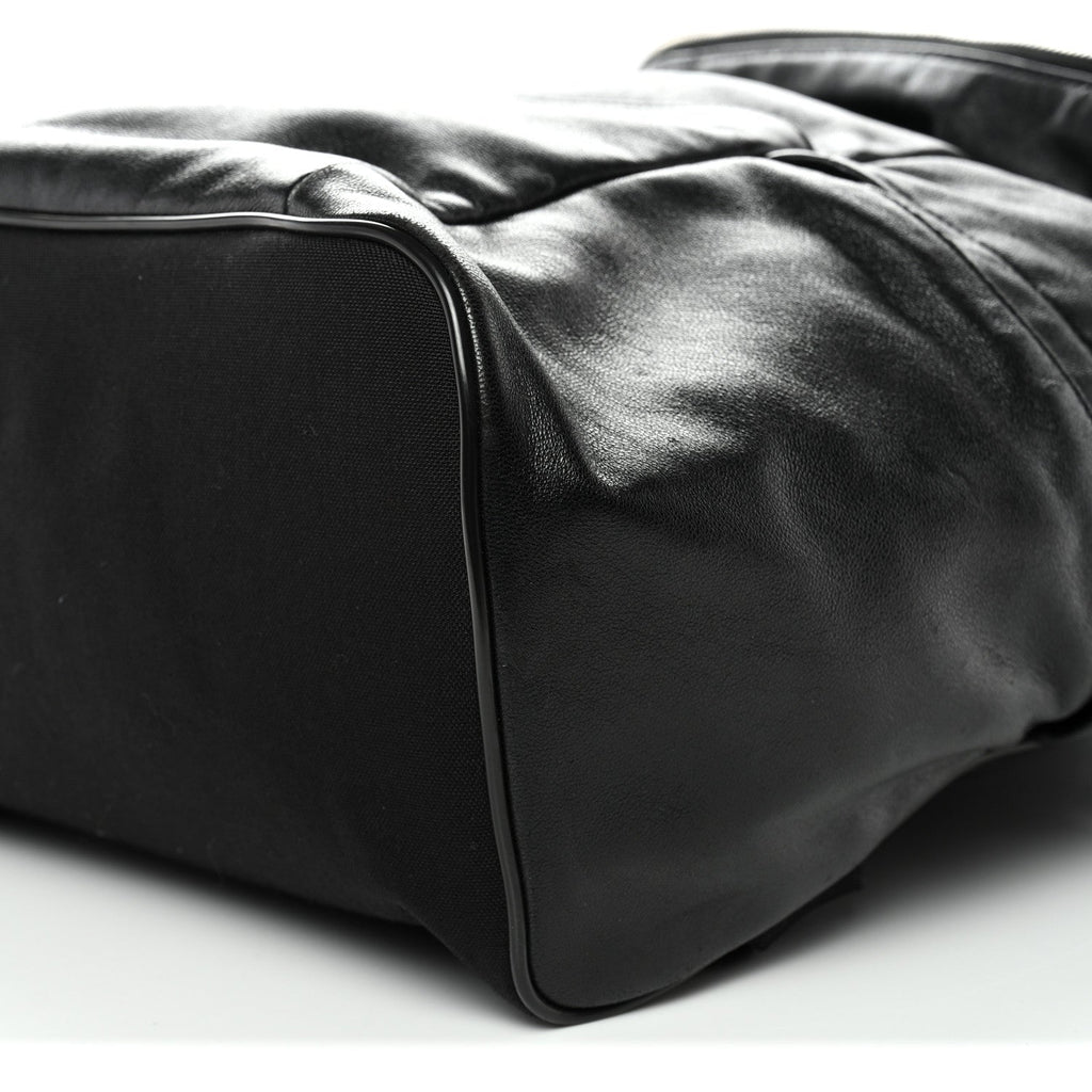 Canvas Calfskin Sid Backpack Black