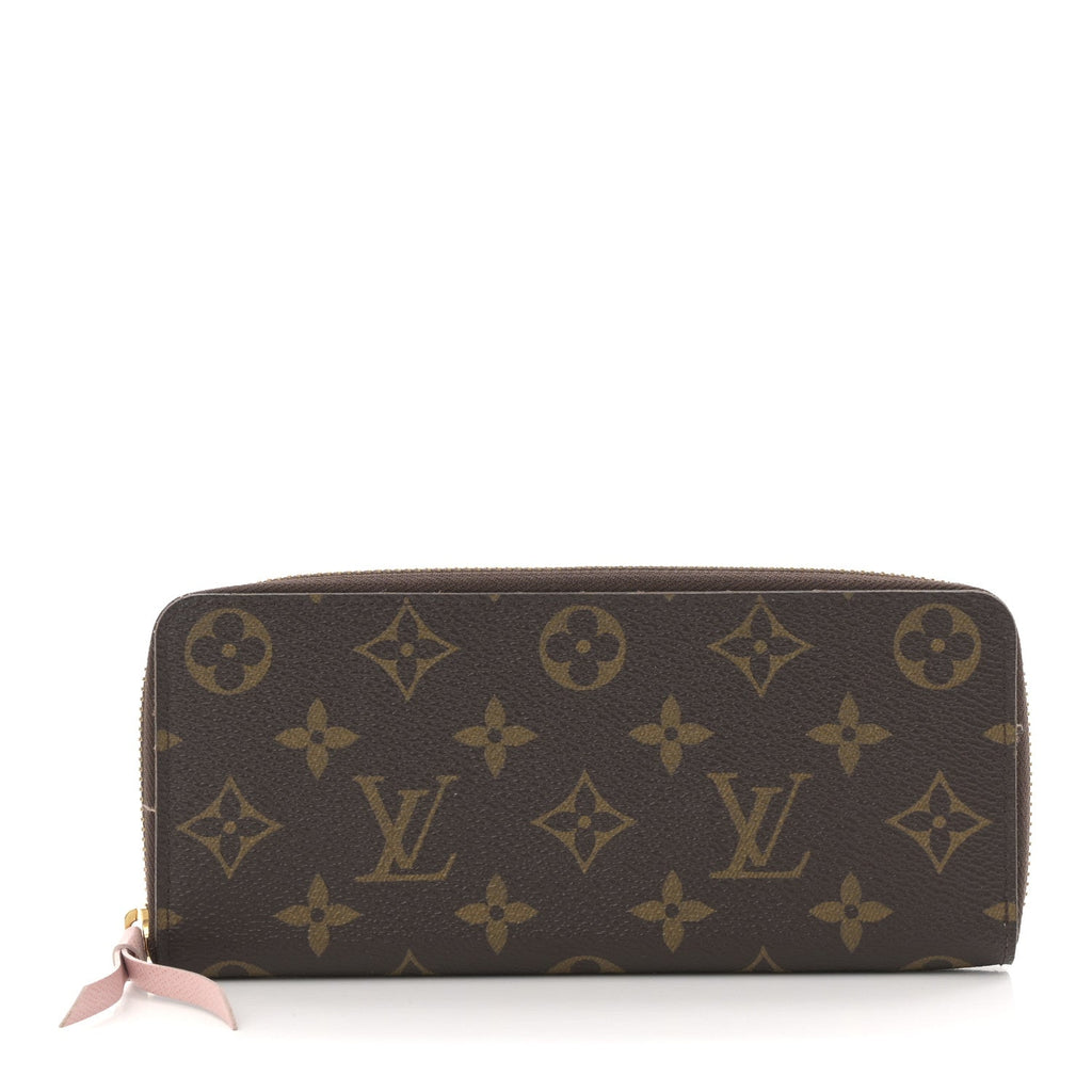 Monogram Clemence Wallet Rose Ballerine