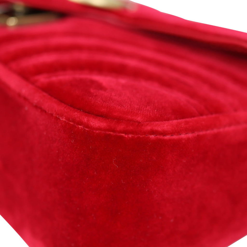 Gucci GG Marmont Velvet Mini Shoulder Bag