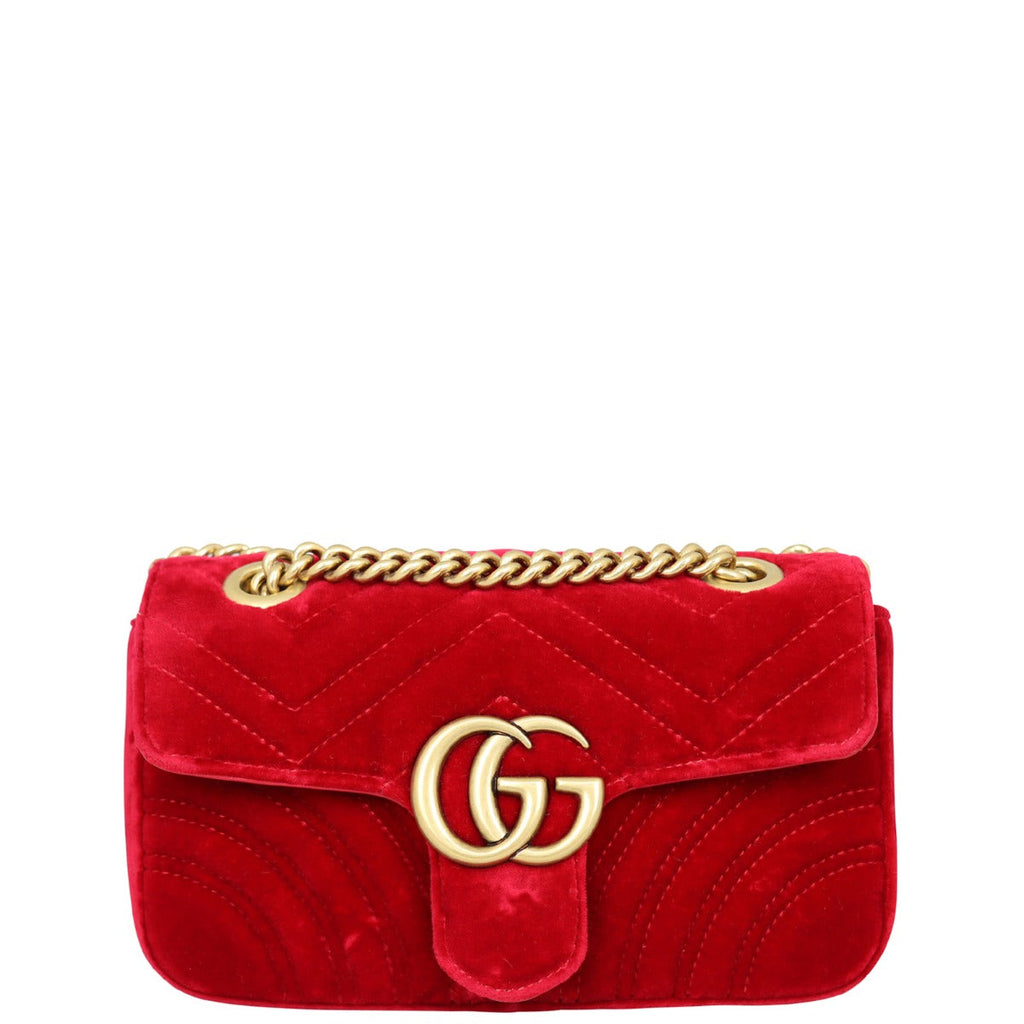Gucci GG Marmont Velvet Mini Shoulder Bag