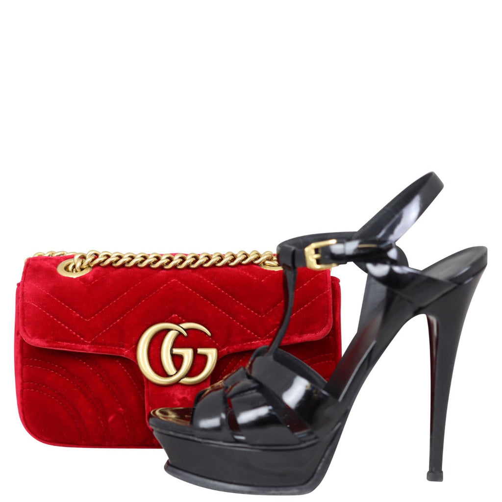 Gucci GG Marmont Velvet Mini Shoulder Bag