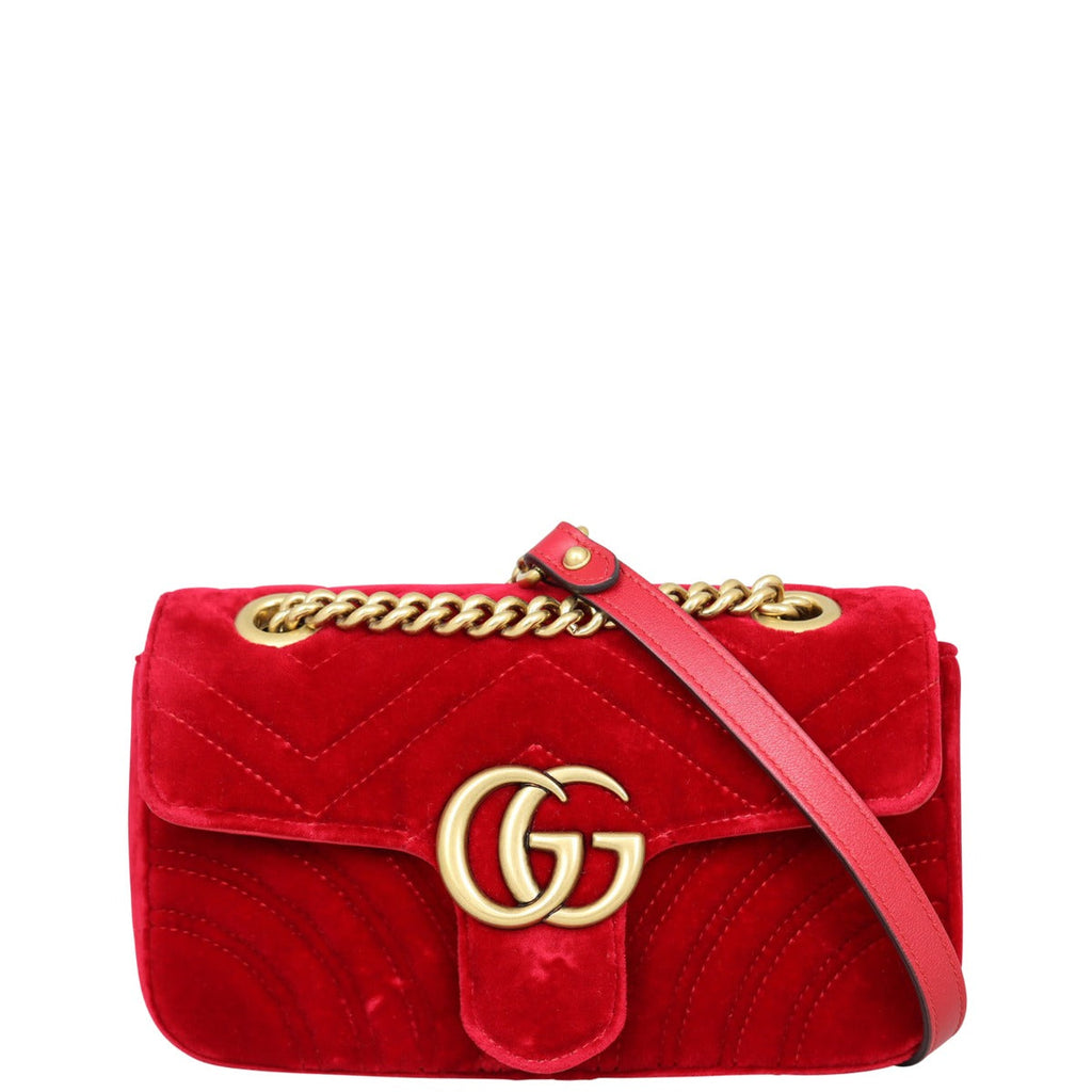 Gucci GG Marmont Velvet Mini Shoulder Bag
