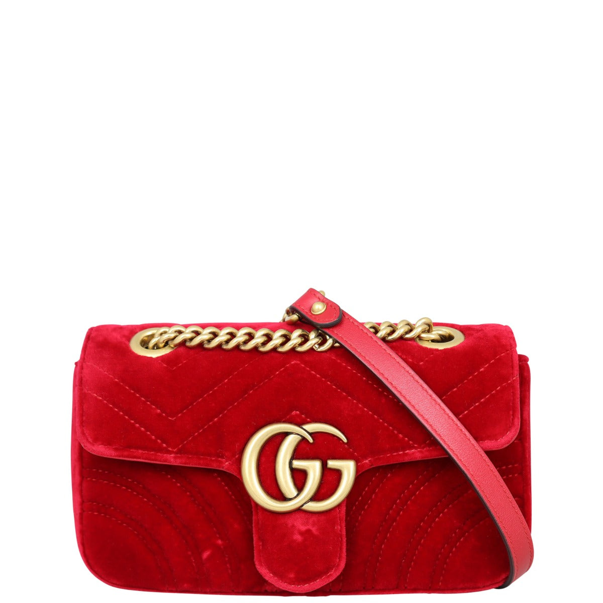 Gucci GG Marmont Velvet Mini Shoulder Bag