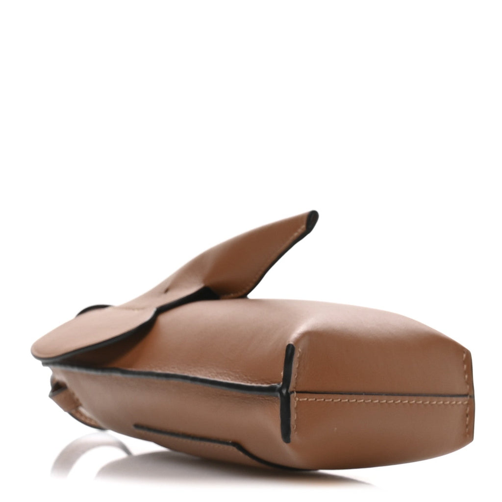 Calfskin Elephant Pouch Crossbody Bag Tan