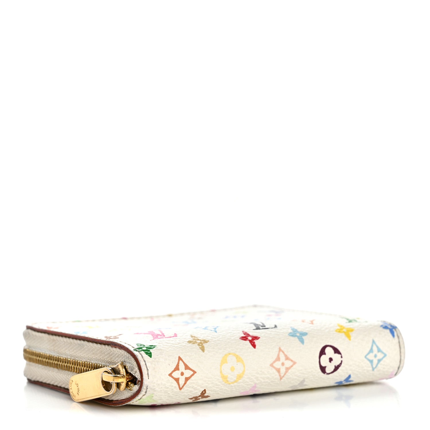 Monogram Multicolor Zippy Coin Purse Wallet White Litchi