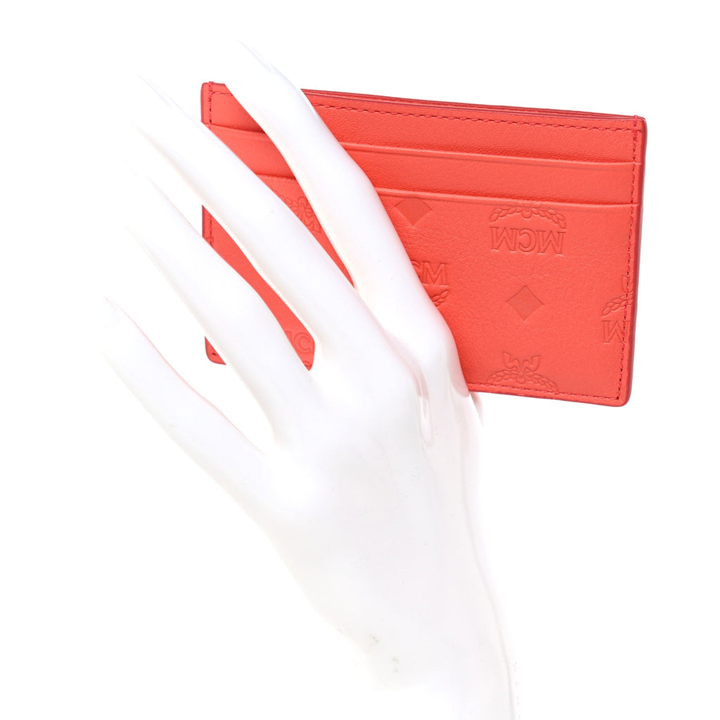 Calfskin Ottomar Monogram  Case Hot Coral
