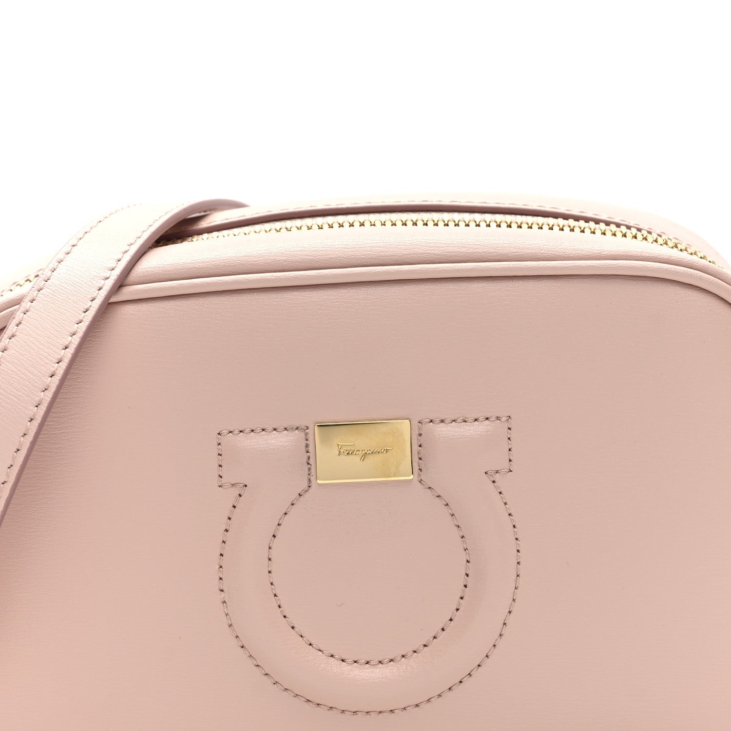 Calfskin City Goncho Crossbody Camera Bag BonBon