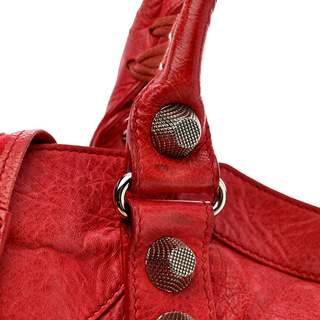 Agneau Giant 21 Silver Hardware City Rouge Coquelicot