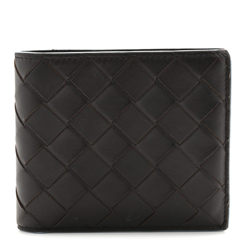 Nappa Intrecciato Bi-Fold Wallet Ebano