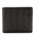 Nappa Intrecciato Bi-Fold Wallet Ebano