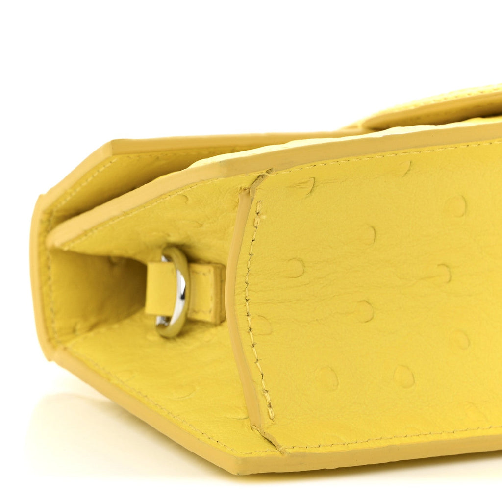 Calfskin Ostrich Embossed Le Bambino Yellow