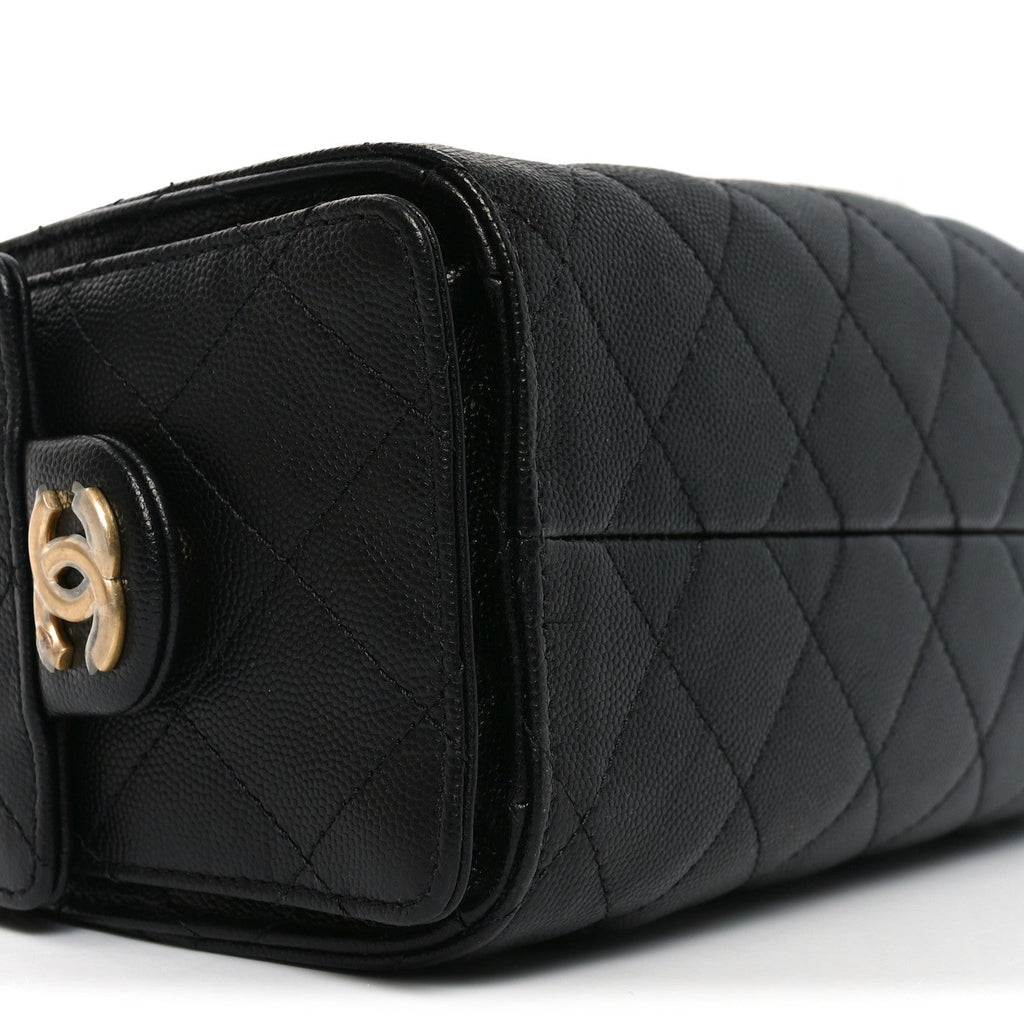 Caviar Quilted Mini Chanel 25 Handbag Black