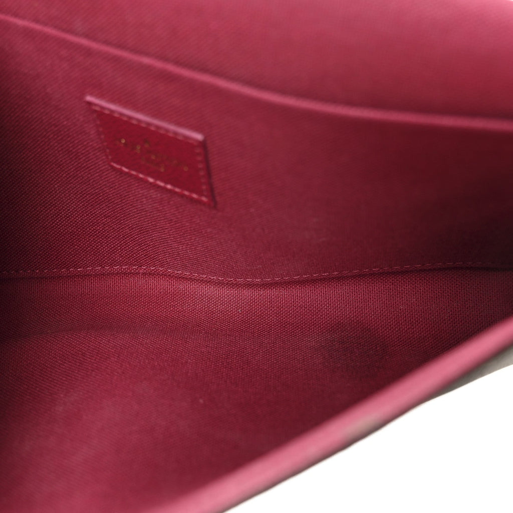 Monogram Pochette Felicie Chain Wallet Fuchsia