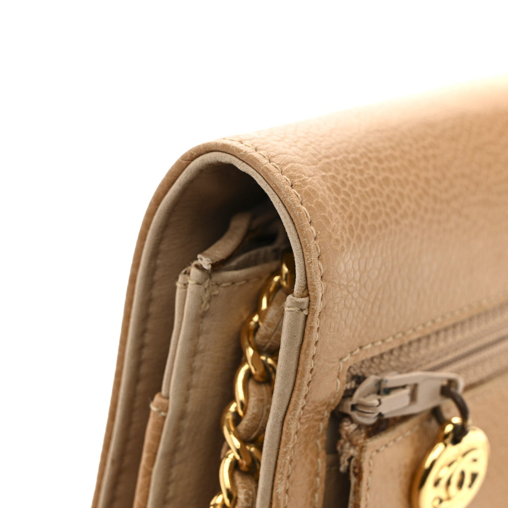 Caviar Timeless CC Wallet on Chain WOC Beige