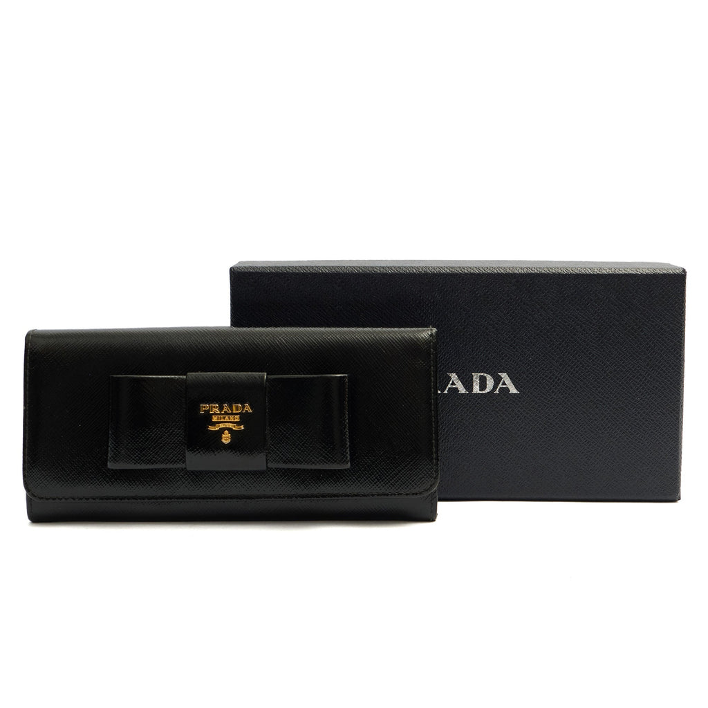 Prada Wallet Wallet in Black, Patent Leather