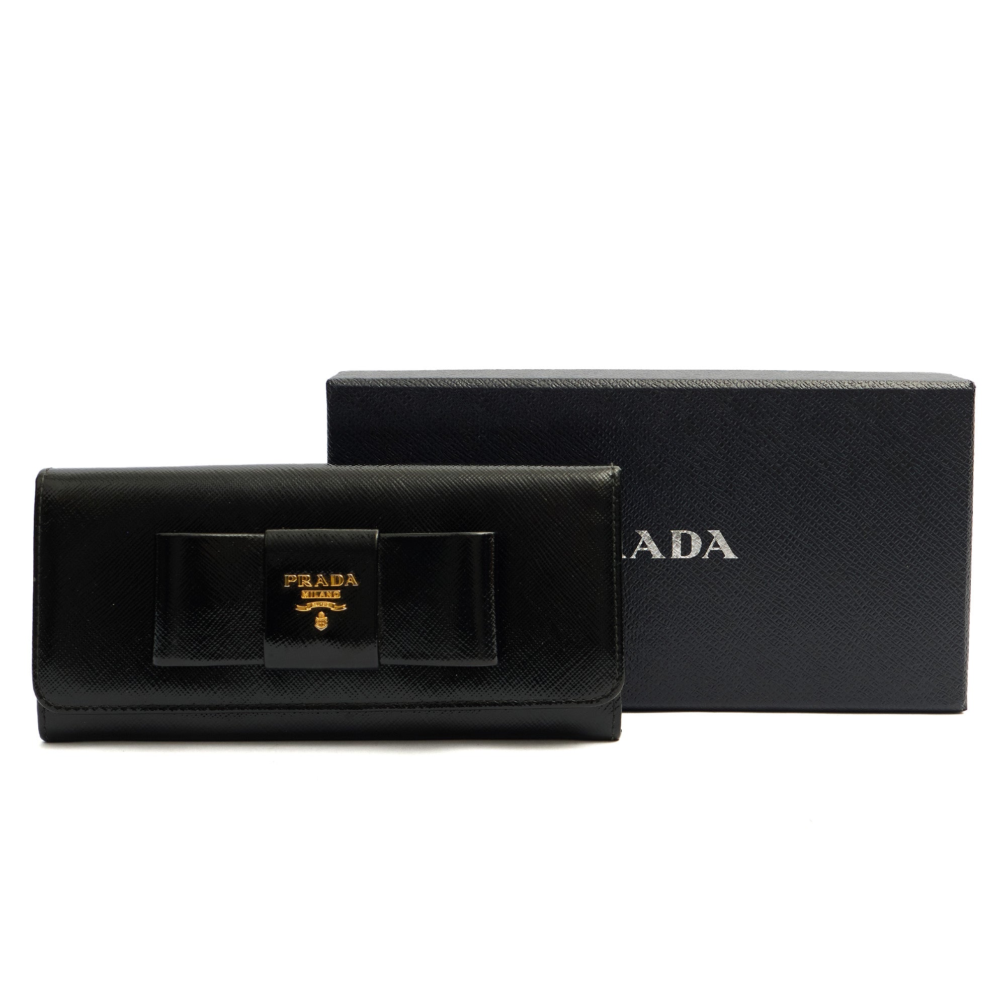 Prada Wallet Wallet in Black, Patent Leather