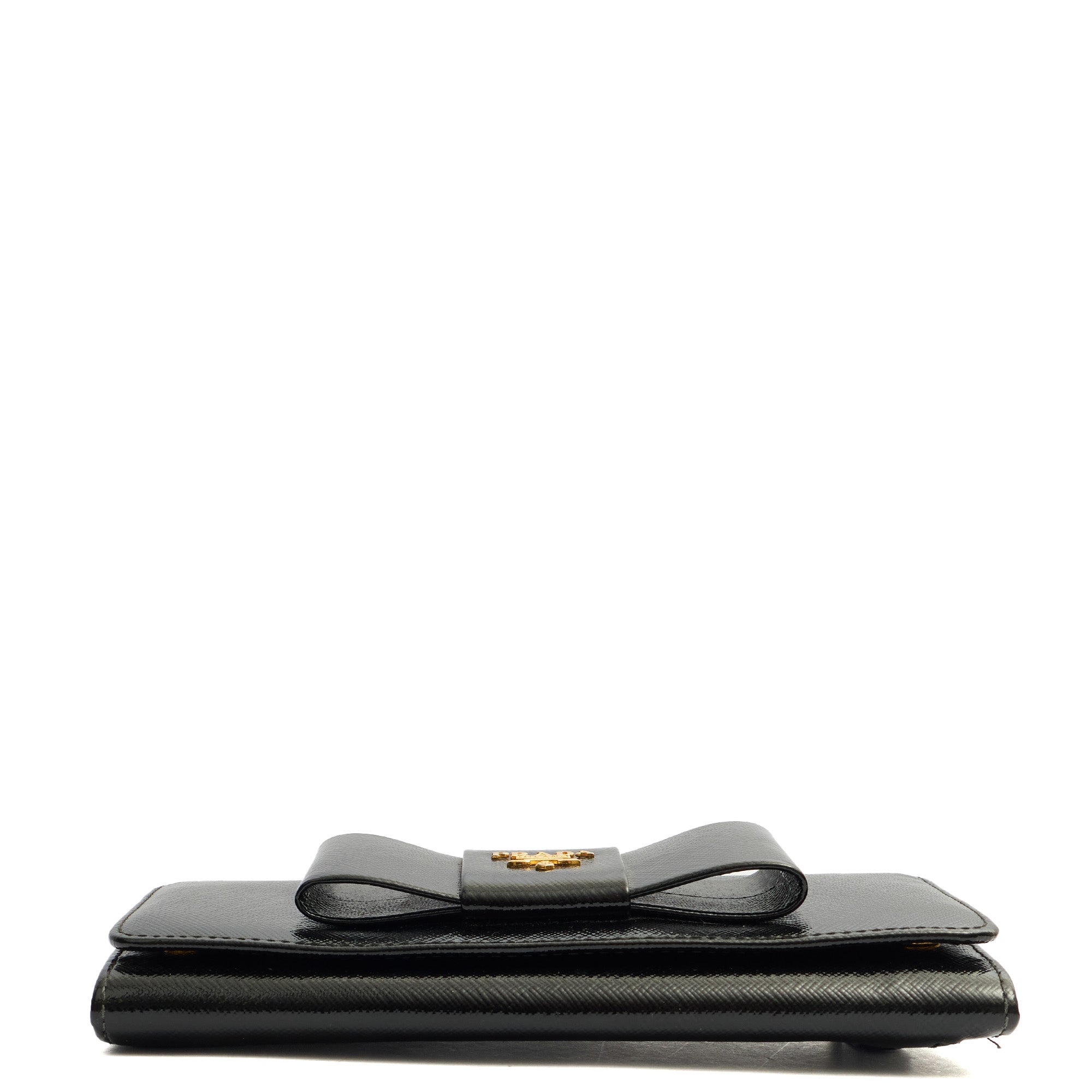 Prada Wallet Wallet in Black, Patent Leather