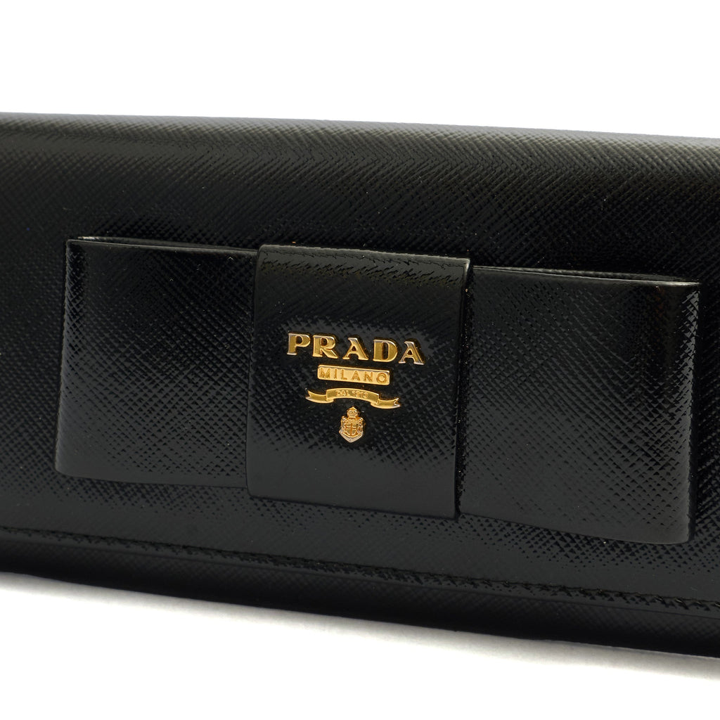Prada Wallet Wallet in Black, Patent Leather